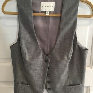 Banana Republic grey women's suiting vest